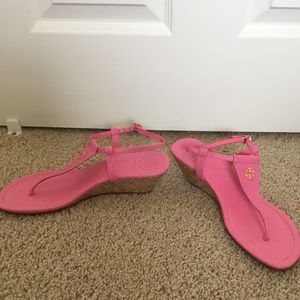 Tory Burch 1.5 inch wedge sandal pink